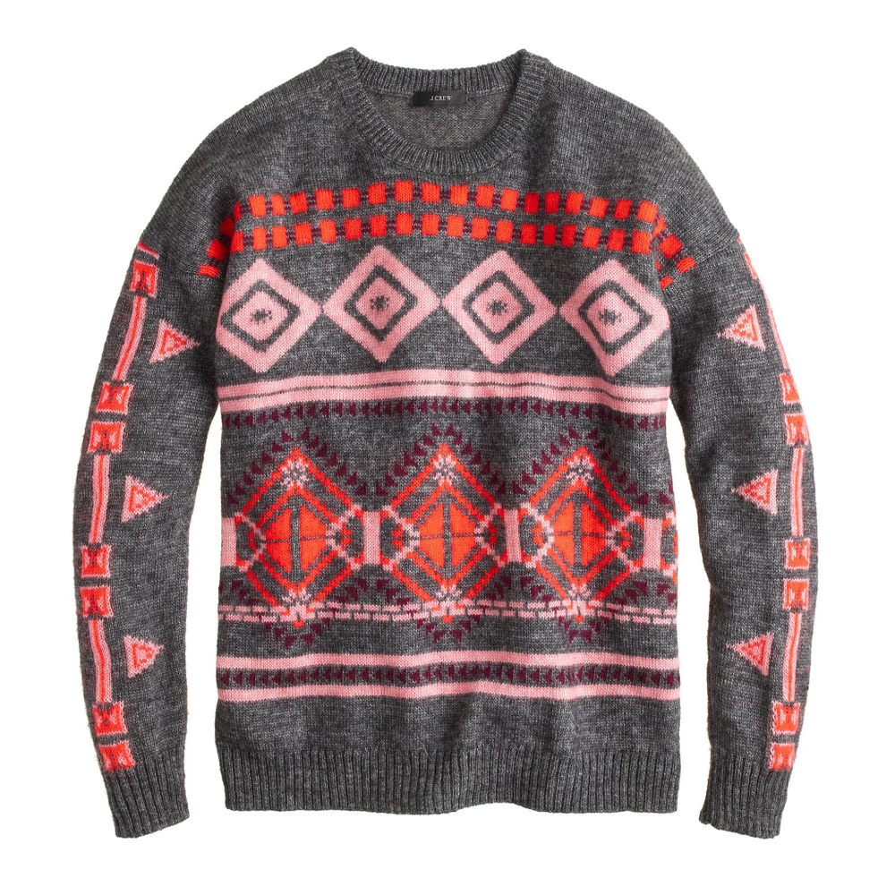 J.crew Abstract Fair Isle sweater